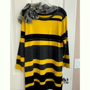 Joseph A–New, Striped Sweater with a Scurf, S. XL